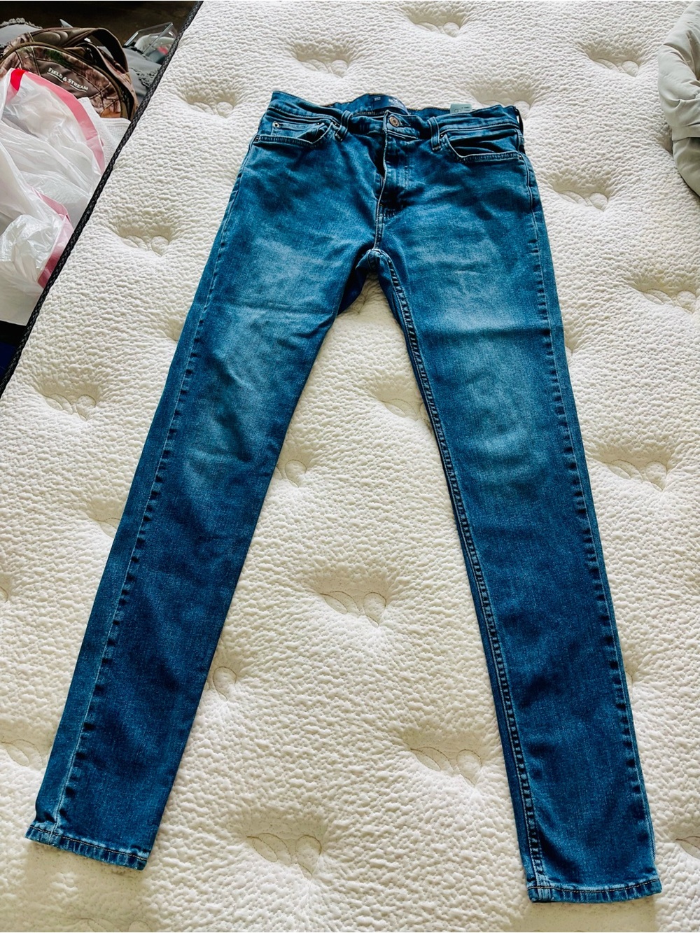 Men’s Hollister Epic Flex Skinny Blue Jeans - W32 L34